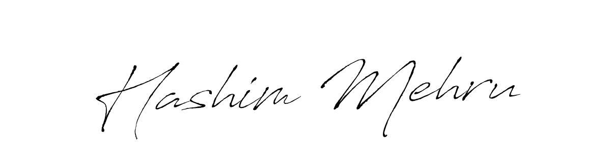 Design your own signature with our free online signature maker. With this signature software, you can create a handwritten (Antro_Vectra) signature for name Hashim Mehru. Hashim Mehru signature style 6 images and pictures png