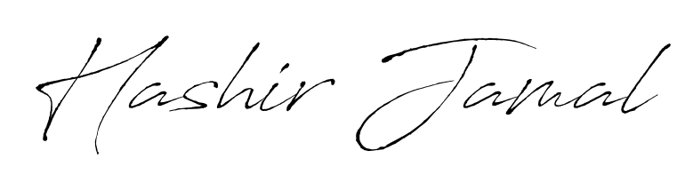 Upgrade your professional image with Hashir Jamal signature created with Antro_Vectra font. Fast, free, and watermark-free download. Hashir Jamal signature style 6 images and pictures png