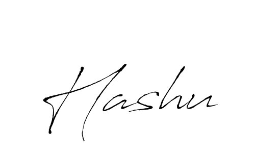 Design your own signature with our free online signature maker. With this signature software, you can create a handwritten (Antro_Vectra) signature for name Hashu. Hashu signature style 6 images and pictures png