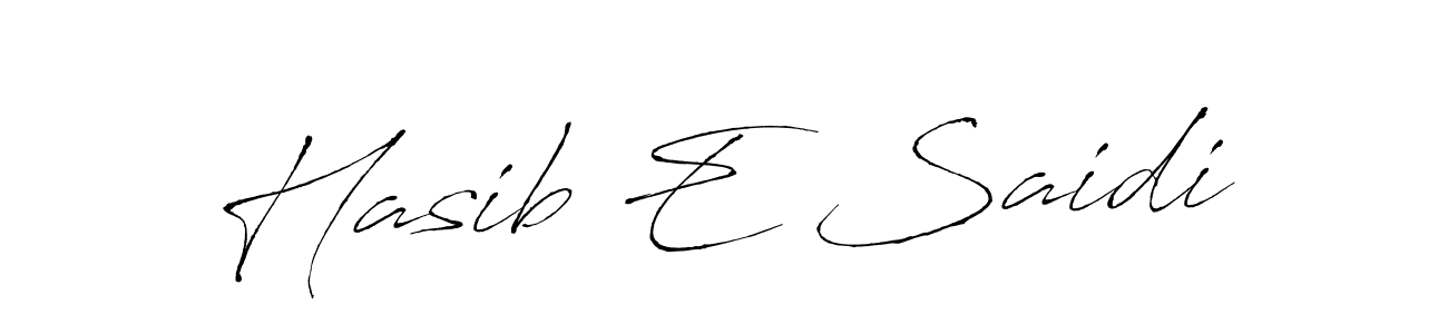 It looks lik you need a new signature style for name Hasib E Saidi. Design unique handwritten (Antro_Vectra) signature with our free signature maker in just a few clicks. Hasib E Saidi signature style 6 images and pictures png