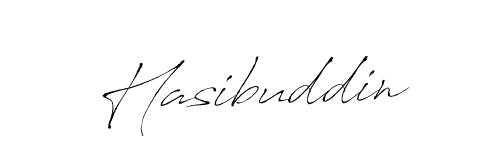 Use a signature maker to create a handwritten signature online. With this signature software, you can design (Antro_Vectra) your own signature for name Hasibuddin. Hasibuddin signature style 6 images and pictures png