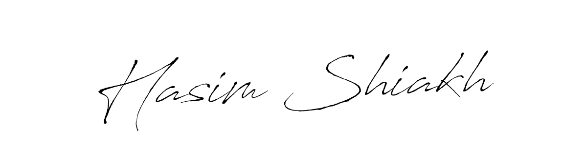 Make a beautiful signature design for name Hasim Shiakh. With this signature (Antro_Vectra) style, you can create a handwritten signature for free. Hasim Shiakh signature style 6 images and pictures png