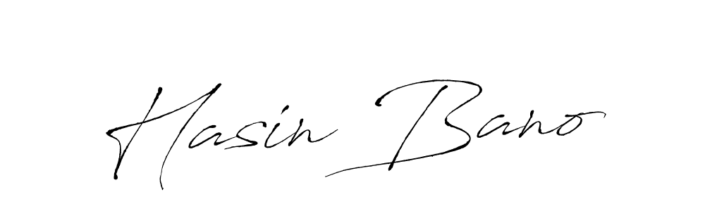 Antro_Vectra is a professional signature style that is perfect for those who want to add a touch of class to their signature. It is also a great choice for those who want to make their signature more unique. Get Hasin Bano name to fancy signature for free. Hasin Bano signature style 6 images and pictures png