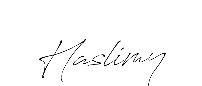 The best way (Antro_Vectra) to make a short signature is to pick only two or three words in your name. The name Haslimy include a total of six letters. For converting this name. Haslimy signature style 6 images and pictures png