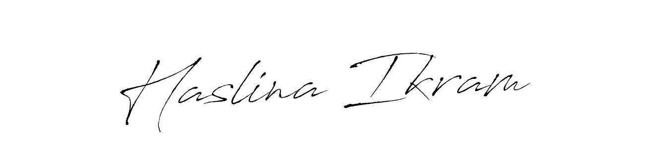 The best way (Antro_Vectra) to make a short signature is to pick only two or three words in your name. The name Haslina Ikram include a total of six letters. For converting this name. Haslina Ikram signature style 6 images and pictures png