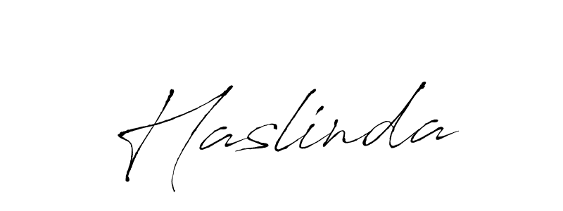 Use a signature maker to create a handwritten signature online. With this signature software, you can design (Antro_Vectra) your own signature for name Haslinda. Haslinda signature style 6 images and pictures png