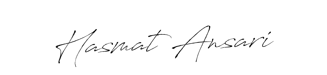 The best way (Antro_Vectra) to make a short signature is to pick only two or three words in your name. The name Hasmat Ansari include a total of six letters. For converting this name. Hasmat Ansari signature style 6 images and pictures png