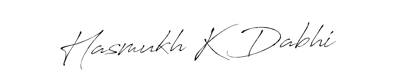 Make a beautiful signature design for name Hasmukh K Dabhi. With this signature (Antro_Vectra) style, you can create a handwritten signature for free. Hasmukh K Dabhi signature style 6 images and pictures png