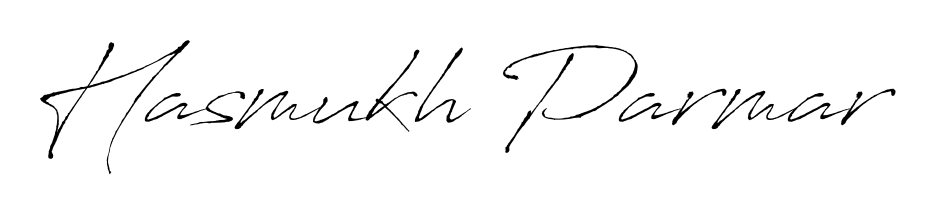 Use a signature maker to create a handwritten signature online. With this signature software, you can design (Antro_Vectra) your own signature for name Hasmukh Parmar. Hasmukh Parmar signature style 6 images and pictures png