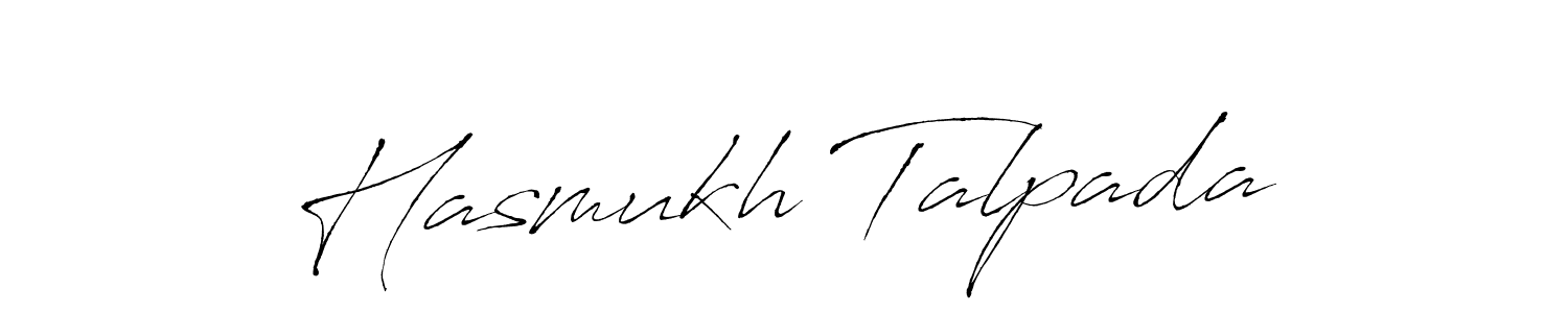 You should practise on your own different ways (Antro_Vectra) to write your name (Hasmukh Talpada) in signature. don't let someone else do it for you. Hasmukh Talpada signature style 6 images and pictures png