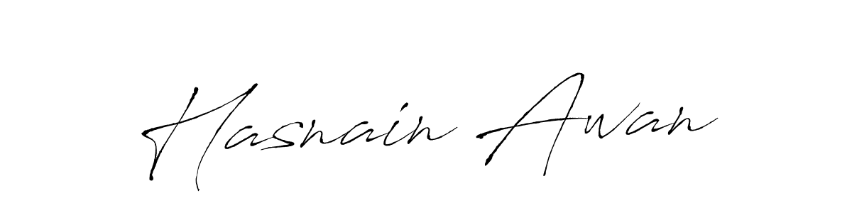 Design your own signature with our free online signature maker. With this signature software, you can create a handwritten (Antro_Vectra) signature for name Hasnain Awan. Hasnain Awan signature style 6 images and pictures png