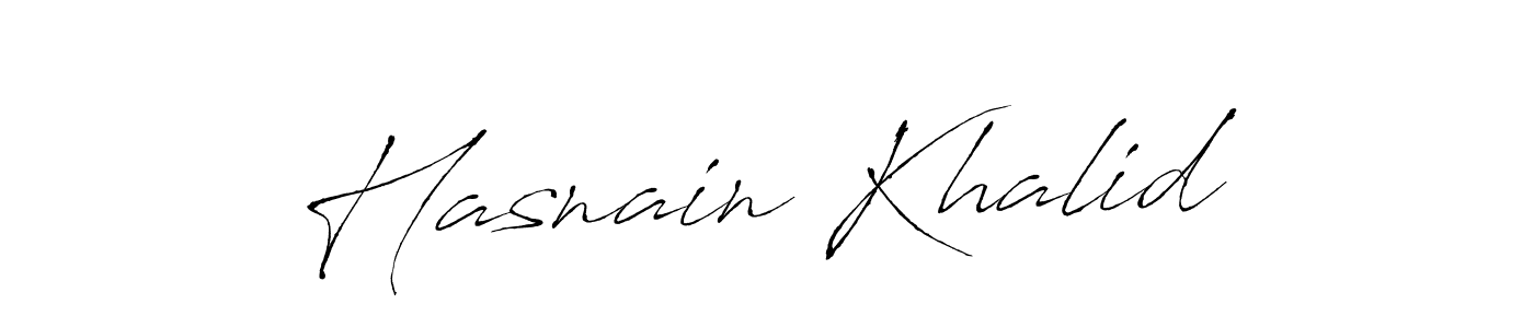 Create a beautiful signature design for name Hasnain Khalid. With this signature (Antro_Vectra) fonts, you can make a handwritten signature for free. Hasnain Khalid signature style 6 images and pictures png