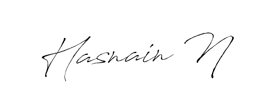 You should practise on your own different ways (Antro_Vectra) to write your name (Hasnain N) in signature. don't let someone else do it for you. Hasnain N signature style 6 images and pictures png