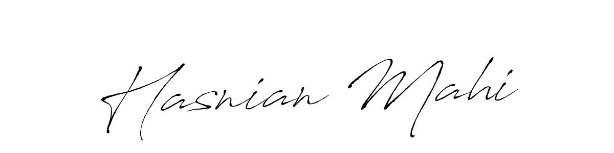 Create a beautiful signature design for name Hasnian Mahi. With this signature (Antro_Vectra) fonts, you can make a handwritten signature for free. Hasnian Mahi signature style 6 images and pictures png