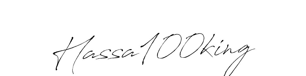 Create a beautiful signature design for name Hassa100king. With this signature (Antro_Vectra) fonts, you can make a handwritten signature for free. Hassa100king signature style 6 images and pictures png