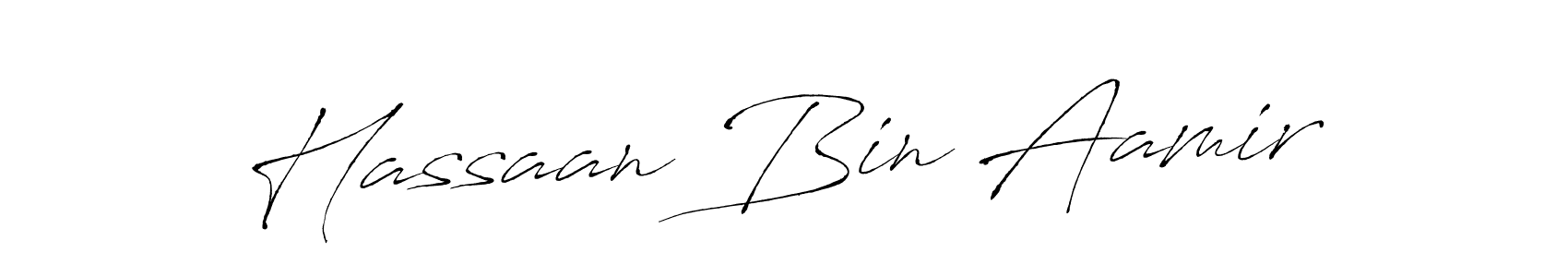 How to make Hassaan Bin Aamir signature? Antro_Vectra is a professional autograph style. Create handwritten signature for Hassaan Bin Aamir name. Hassaan Bin Aamir signature style 6 images and pictures png