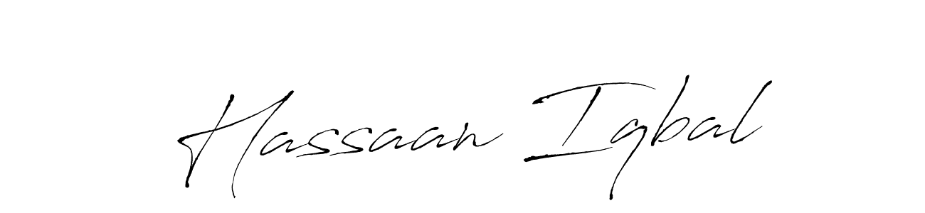 How to make Hassaan Iqbal name signature. Use Antro_Vectra style for creating short signs online. This is the latest handwritten sign. Hassaan Iqbal signature style 6 images and pictures png