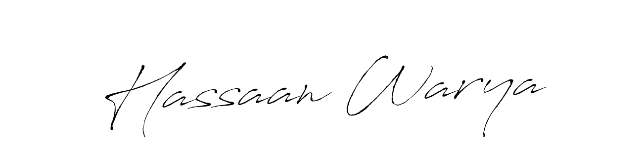 Hassaan Warya stylish signature style. Best Handwritten Sign (Antro_Vectra) for my name. Handwritten Signature Collection Ideas for my name Hassaan Warya. Hassaan Warya signature style 6 images and pictures png
