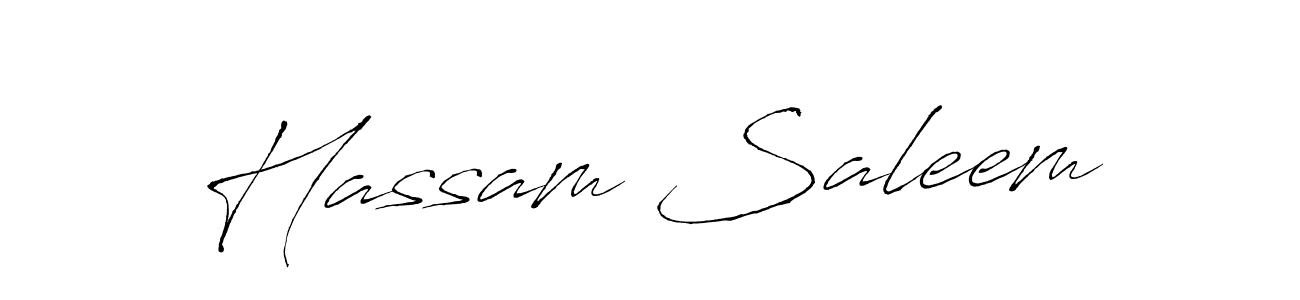 Hassam Saleem stylish signature style. Best Handwritten Sign (Antro_Vectra) for my name. Handwritten Signature Collection Ideas for my name Hassam Saleem. Hassam Saleem signature style 6 images and pictures png