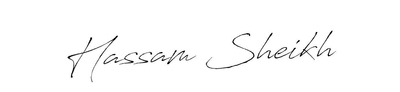 This is the best signature style for the Hassam Sheikh name. Also you like these signature font (Antro_Vectra). Mix name signature. Hassam Sheikh signature style 6 images and pictures png