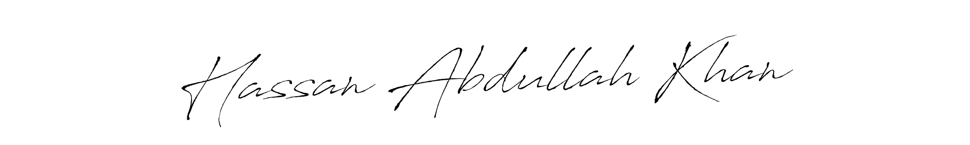 Create a beautiful signature design for name Hassan Abdullah Khan. With this signature (Antro_Vectra) fonts, you can make a handwritten signature for free. Hassan Abdullah Khan signature style 6 images and pictures png