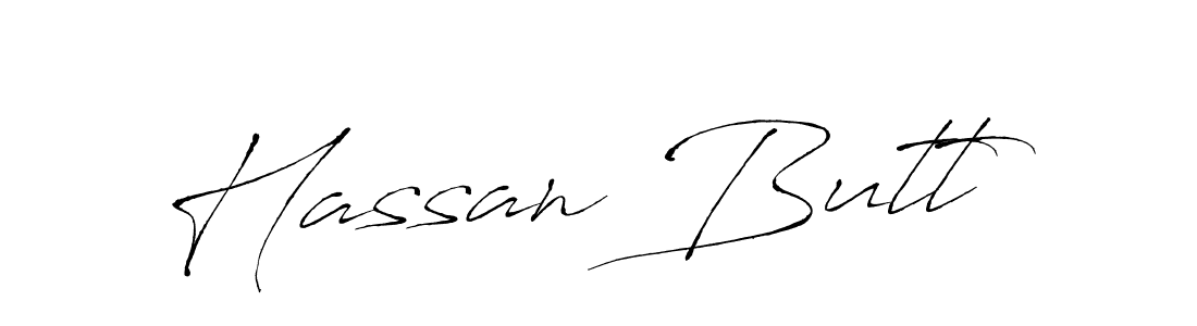 Also we have Hassan Butt name is the best signature style. Create professional handwritten signature collection using Antro_Vectra autograph style. Hassan Butt signature style 6 images and pictures png