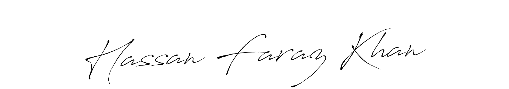 Create a beautiful signature design for name Hassan Faraz Khan. With this signature (Antro_Vectra) fonts, you can make a handwritten signature for free. Hassan Faraz Khan signature style 6 images and pictures png