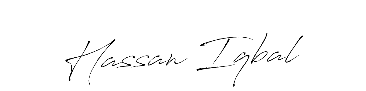 Create a beautiful signature design for name Hassan Iqbal. With this signature (Antro_Vectra) fonts, you can make a handwritten signature for free. Hassan Iqbal signature style 6 images and pictures png