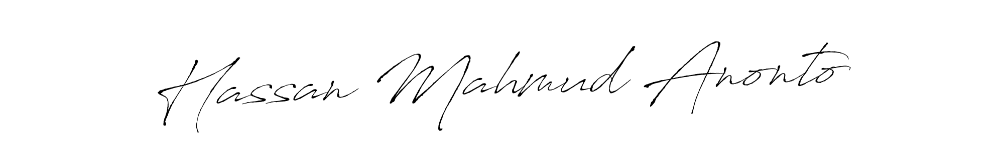 Also we have Hassan Mahmud Anonto name is the best signature style. Create professional handwritten signature collection using Antro_Vectra autograph style. Hassan Mahmud Anonto signature style 6 images and pictures png