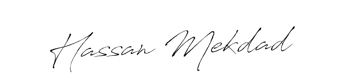 Design your own signature with our free online signature maker. With this signature software, you can create a handwritten (Antro_Vectra) signature for name Hassan Mekdad. Hassan Mekdad signature style 6 images and pictures png