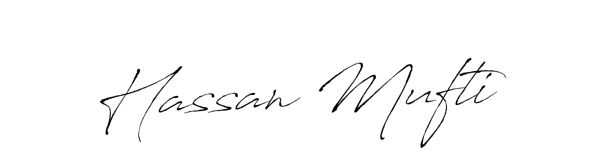 Design your own signature with our free online signature maker. With this signature software, you can create a handwritten (Antro_Vectra) signature for name Hassan Mufti. Hassan Mufti signature style 6 images and pictures png