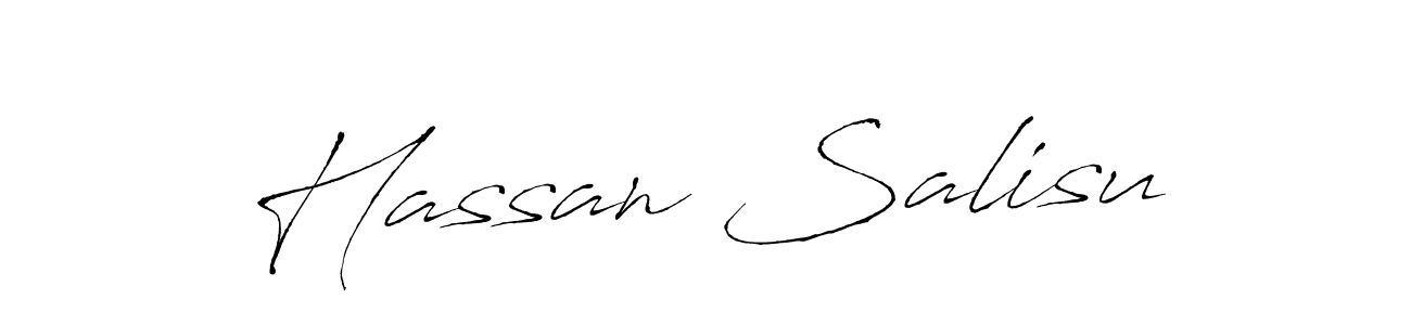 Design your own signature with our free online signature maker. With this signature software, you can create a handwritten (Antro_Vectra) signature for name Hassan Salisu. Hassan Salisu signature style 6 images and pictures png