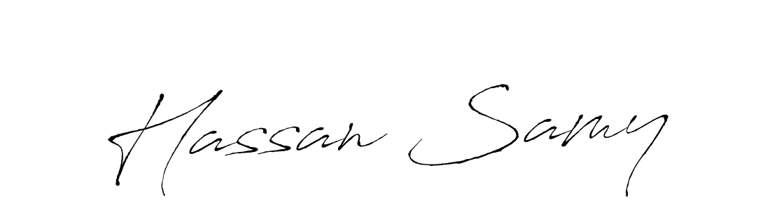 Design your own signature with our free online signature maker. With this signature software, you can create a handwritten (Antro_Vectra) signature for name Hassan Samy. Hassan Samy signature style 6 images and pictures png