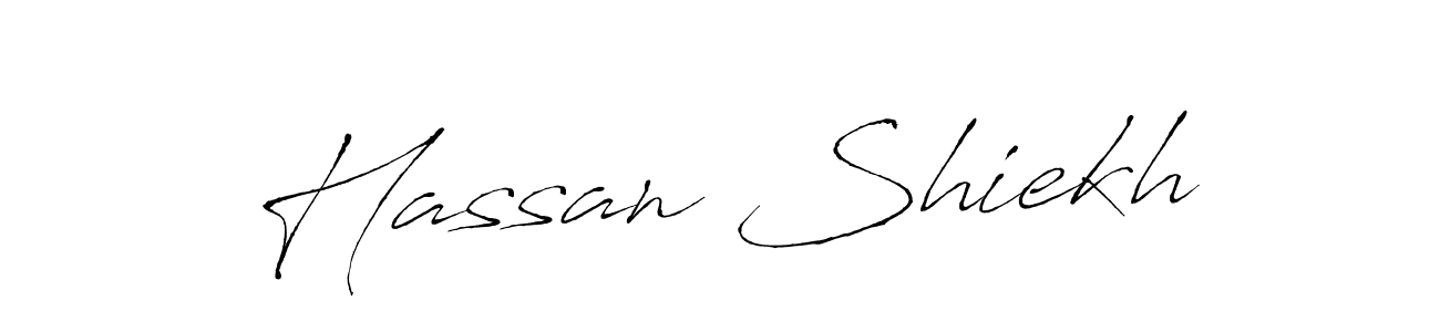 Create a beautiful signature design for name Hassan Shiekh. With this signature (Antro_Vectra) fonts, you can make a handwritten signature for free. Hassan Shiekh signature style 6 images and pictures png