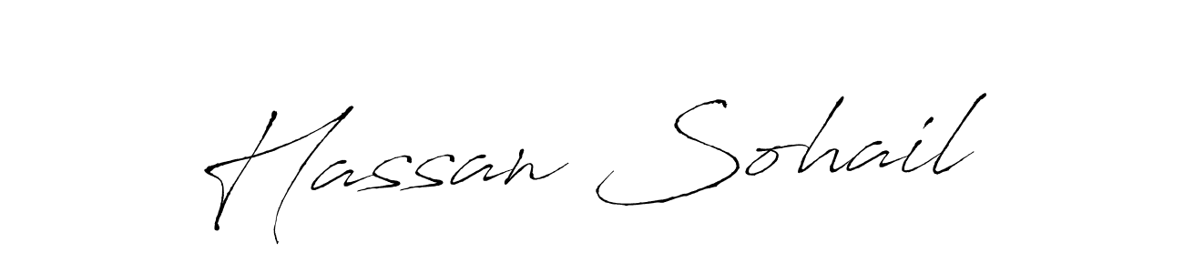 Hassan Sohail stylish signature style. Best Handwritten Sign (Antro_Vectra) for my name. Handwritten Signature Collection Ideas for my name Hassan Sohail. Hassan Sohail signature style 6 images and pictures png