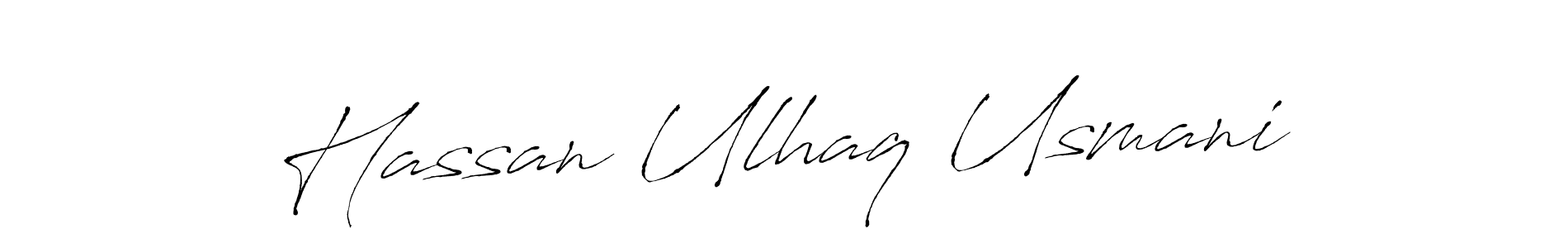 Make a beautiful signature design for name Hassan Ulhaq Usmani. With this signature (Antro_Vectra) style, you can create a handwritten signature for free. Hassan Ulhaq Usmani signature style 6 images and pictures png