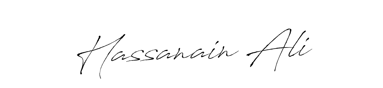 Hassanain Ali stylish signature style. Best Handwritten Sign (Antro_Vectra) for my name. Handwritten Signature Collection Ideas for my name Hassanain Ali. Hassanain Ali signature style 6 images and pictures png