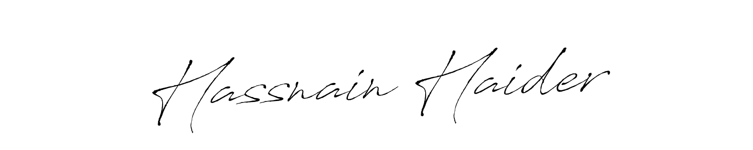 It looks lik you need a new signature style for name Hassnain Haider. Design unique handwritten (Antro_Vectra) signature with our free signature maker in just a few clicks. Hassnain Haider signature style 6 images and pictures png