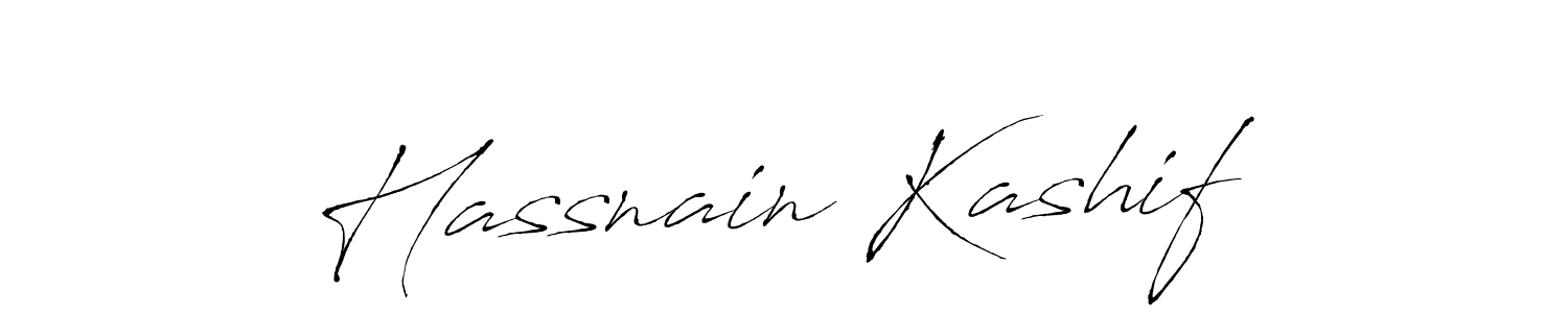 Make a beautiful signature design for name Hassnain Kashif. With this signature (Antro_Vectra) style, you can create a handwritten signature for free. Hassnain Kashif signature style 6 images and pictures png