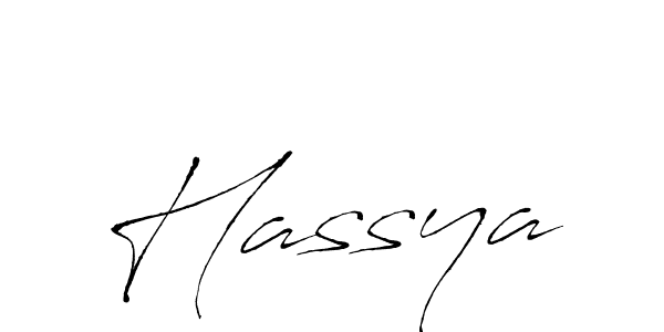 Design your own signature with our free online signature maker. With this signature software, you can create a handwritten (Antro_Vectra) signature for name Hassya. Hassya signature style 6 images and pictures png