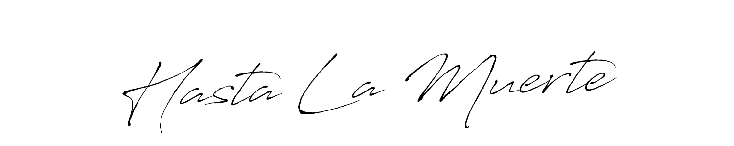 How to make Hasta La Muerte name signature. Use Antro_Vectra style for creating short signs online. This is the latest handwritten sign. Hasta La Muerte signature style 6 images and pictures png