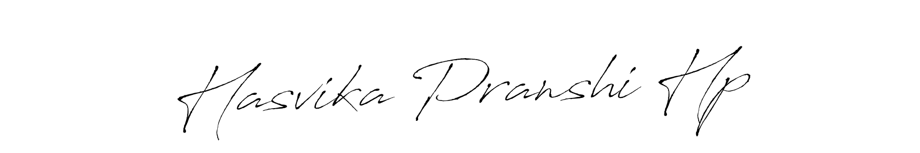 How to make Hasvika Pranshi Hp signature? Antro_Vectra is a professional autograph style. Create handwritten signature for Hasvika Pranshi Hp name. Hasvika Pranshi Hp signature style 6 images and pictures png