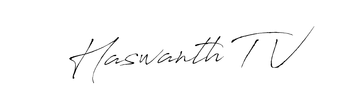 This is the best signature style for the Haswanth T V name. Also you like these signature font (Antro_Vectra). Mix name signature. Haswanth T V signature style 6 images and pictures png