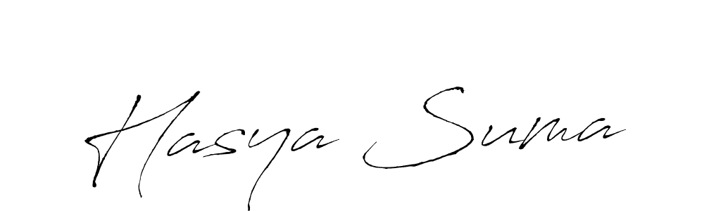 Design your own signature with our free online signature maker. With this signature software, you can create a handwritten (Antro_Vectra) signature for name Hasya Suma. Hasya Suma signature style 6 images and pictures png