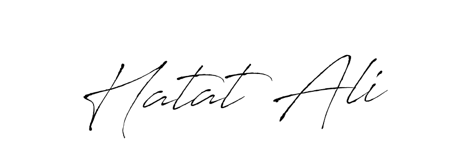 Design your own signature with our free online signature maker. With this signature software, you can create a handwritten (Antro_Vectra) signature for name Hatat Ali. Hatat Ali signature style 6 images and pictures png
