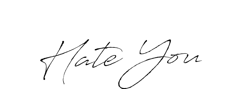 Design your own signature with our free online signature maker. With this signature software, you can create a handwritten (Antro_Vectra) signature for name Hate You. Hate You signature style 6 images and pictures png