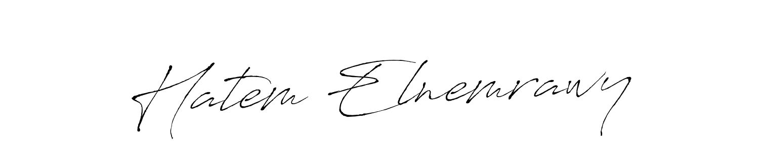 Create a beautiful signature design for name Hatem Elnemrawy. With this signature (Antro_Vectra) fonts, you can make a handwritten signature for free. Hatem Elnemrawy signature style 6 images and pictures png