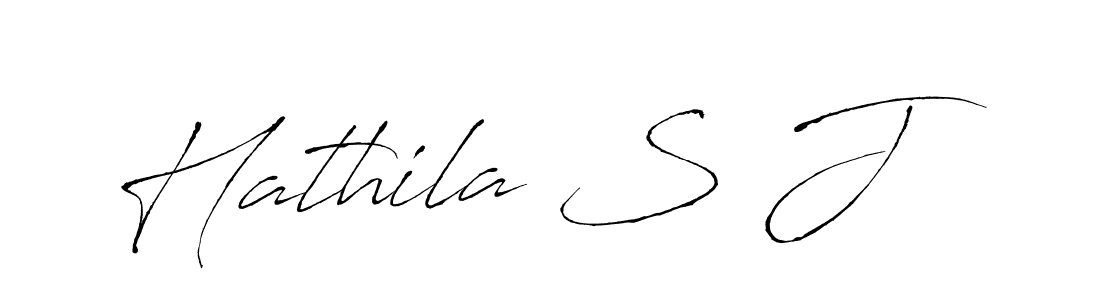 Create a beautiful signature design for name Hathila S J. With this signature (Antro_Vectra) fonts, you can make a handwritten signature for free. Hathila S J signature style 6 images and pictures png