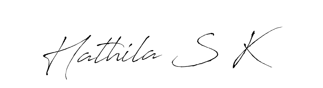 Also You can easily find your signature by using the search form. We will create Hathila S K name handwritten signature images for you free of cost using Antro_Vectra sign style. Hathila S K signature style 6 images and pictures png