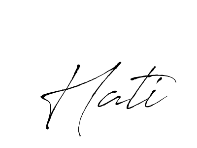 Make a beautiful signature design for name Hati. With this signature (Antro_Vectra) style, you can create a handwritten signature for free. Hati signature style 6 images and pictures png